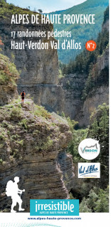 Carte des randonnées pédestres Haut Verdon Sud