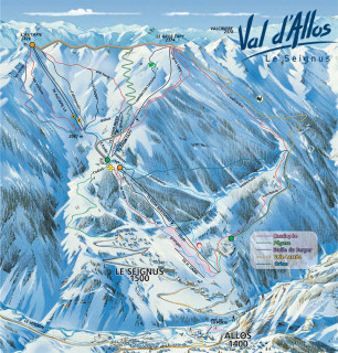 Plan des Itinéraires de ski de randonnée