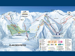 Ski map of Val d'Allos  Espace Lumière
