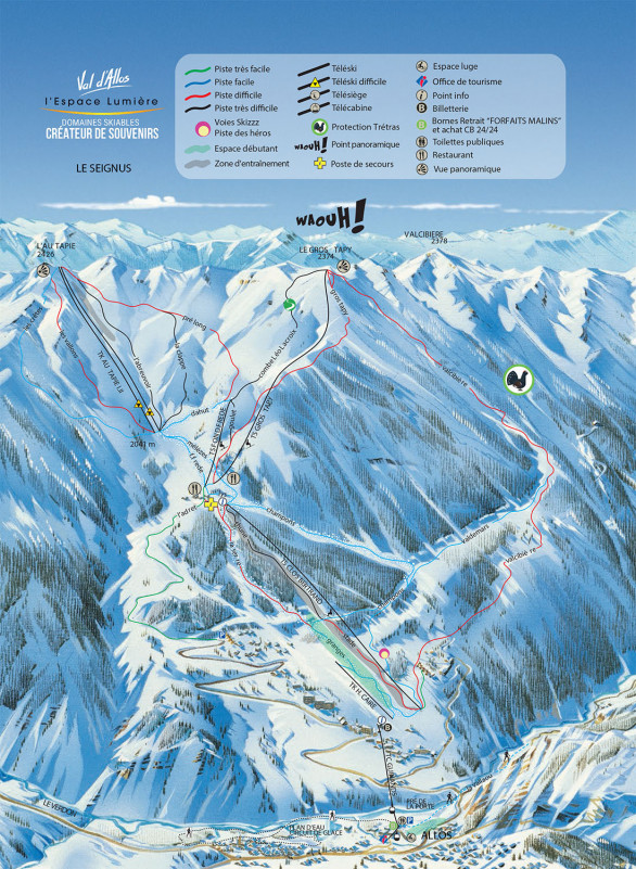 Val d'Allos le seignus skimap