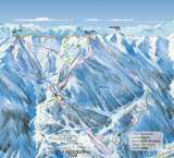Map of the Val d'Allos – Le Seignus ski resort, showing downhill and cross-country skiing routes