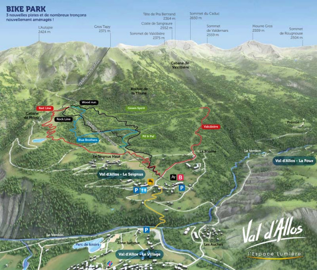 Plan du bike park