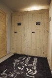 Wooden ski lockers
